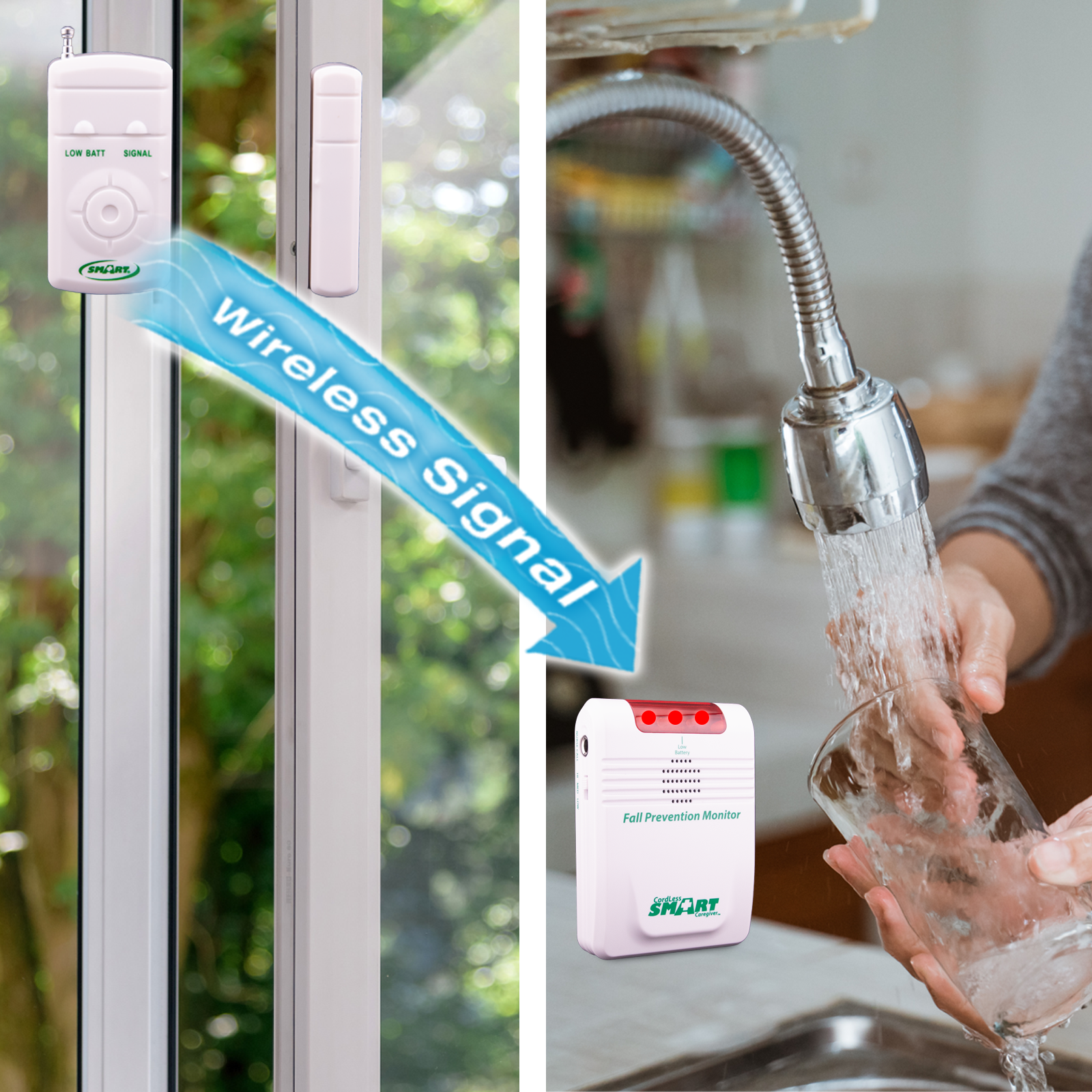 Door/Window Alarm with Wireless Monitor and Reset Button