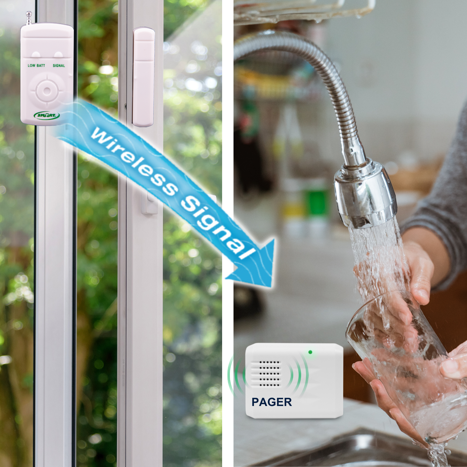 Door/Window Alarm with Caregiver Pager