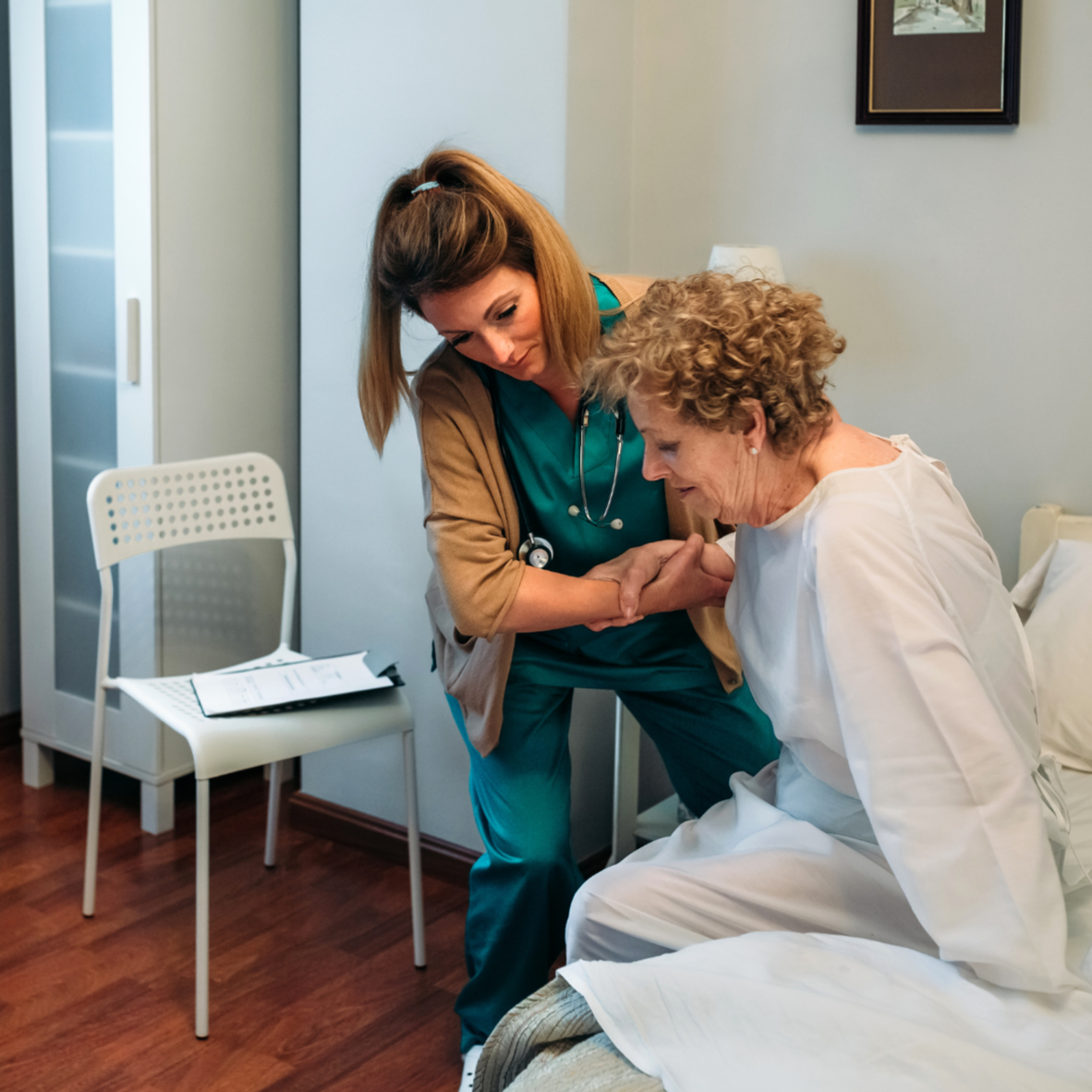 Bedside Floor Mat Alarm with Facility Pager