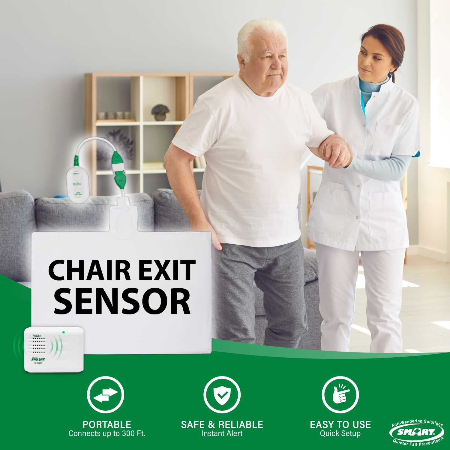Chair Exit Alarm with Wireless Pager