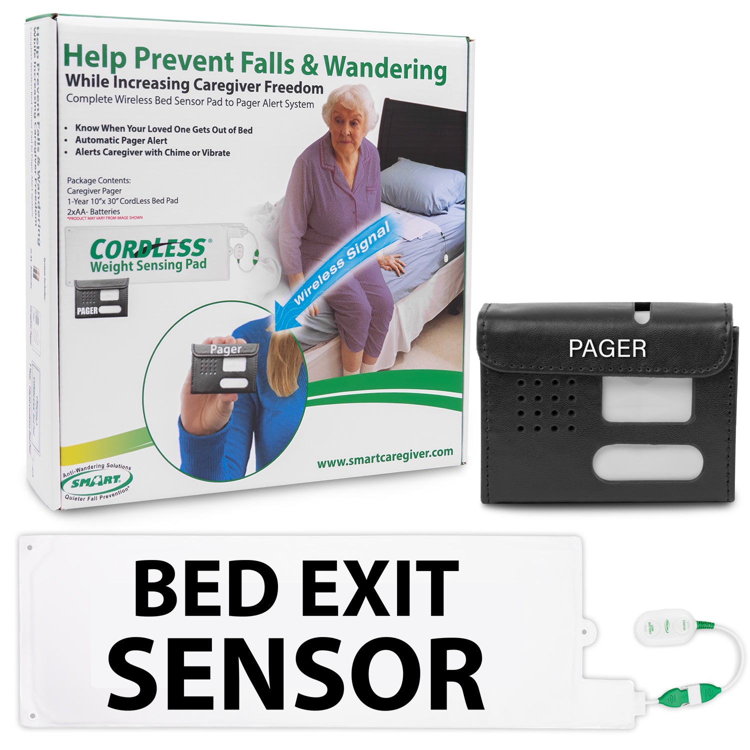 Bed Exit Alarm with Wireless Pager